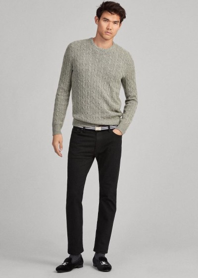 Sueter Polo Ralph Lauren Hombre Grises - Cable-Knit Cashmere - CZRPY4023